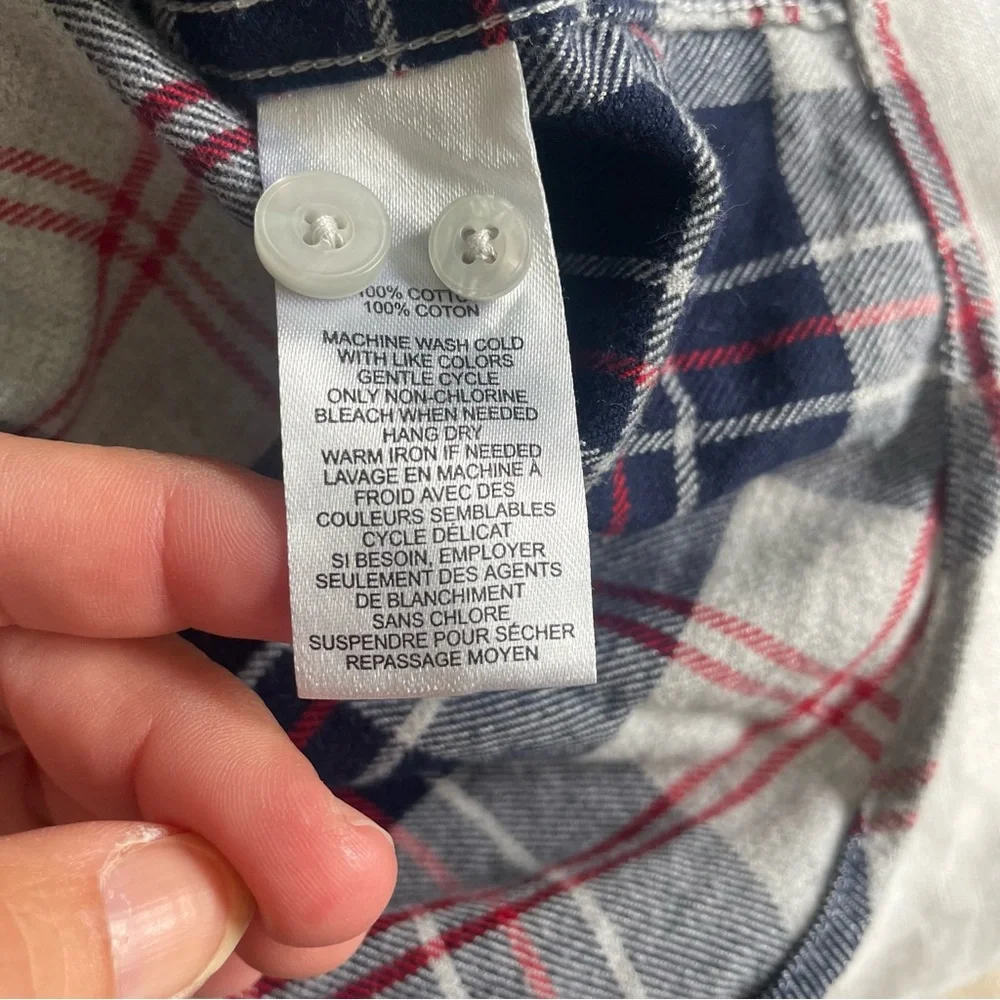 UNTUCKit Campeneta  Blue Plaid Long Sleeve Flannel Shirt Button Front - Picture 10 of 12